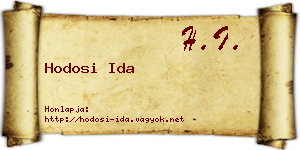 Hodosi Ida névjegykártya